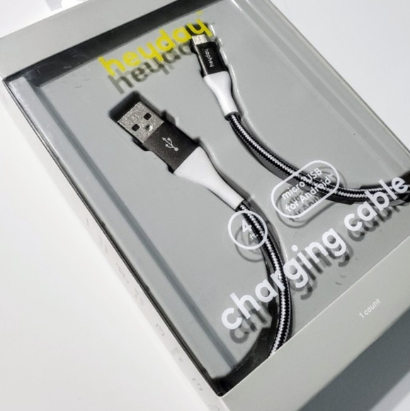 Heyday 4' Micro USB to USB-A Braided Cable - Black - Picture 4 of 5